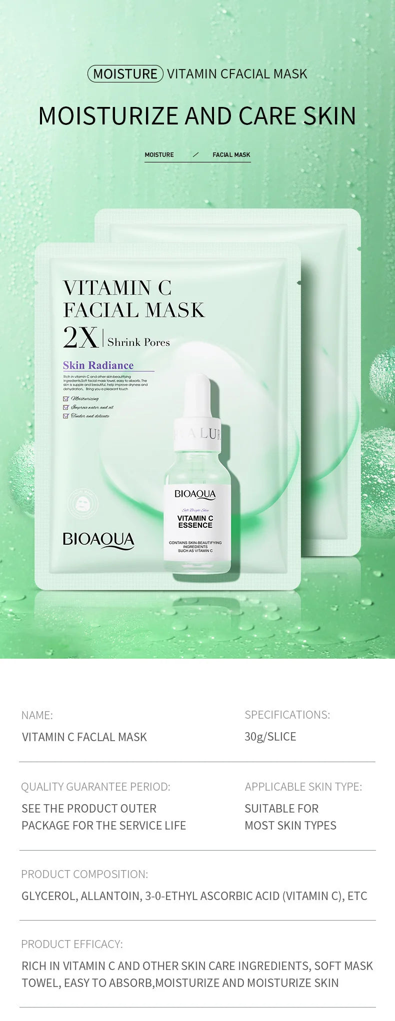 20 pcs KOREAN SKINCARE- BIOAQUA Beauty