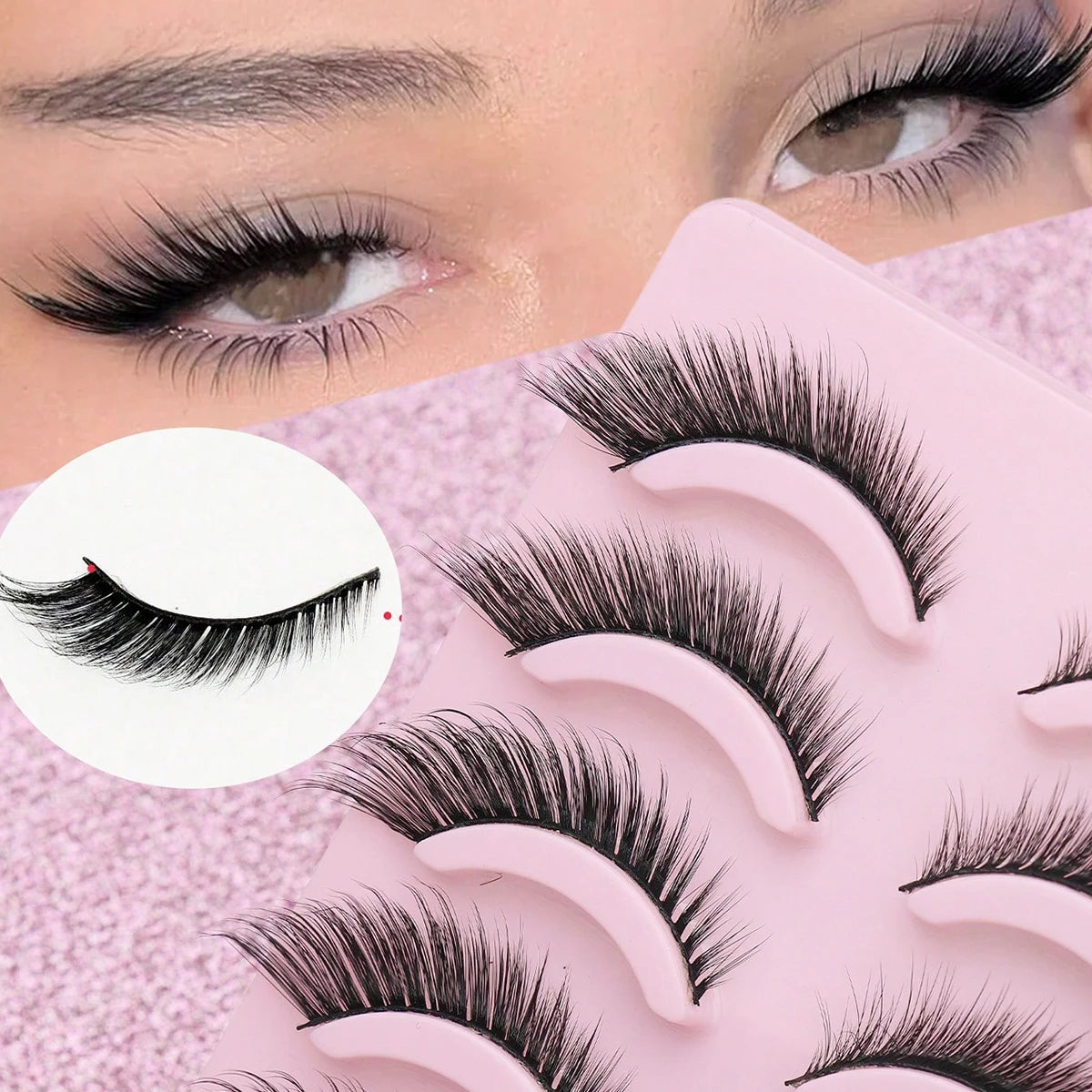 5 Pairs Cat Eye Lashes- Ma'chérie Beauty