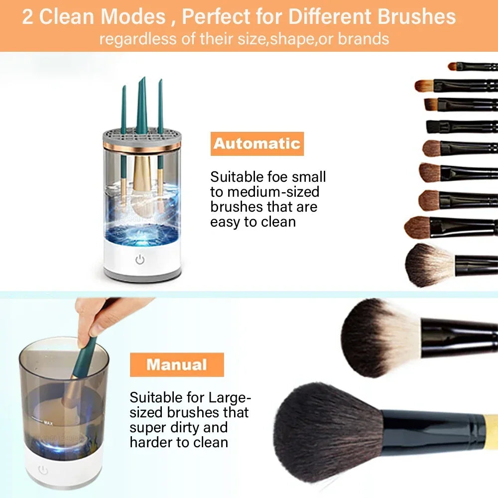 USB Electric Makeup Brush Cleaner Portable 3 In 1